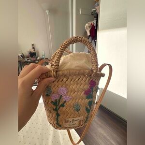 Zara raffia crossbody bag